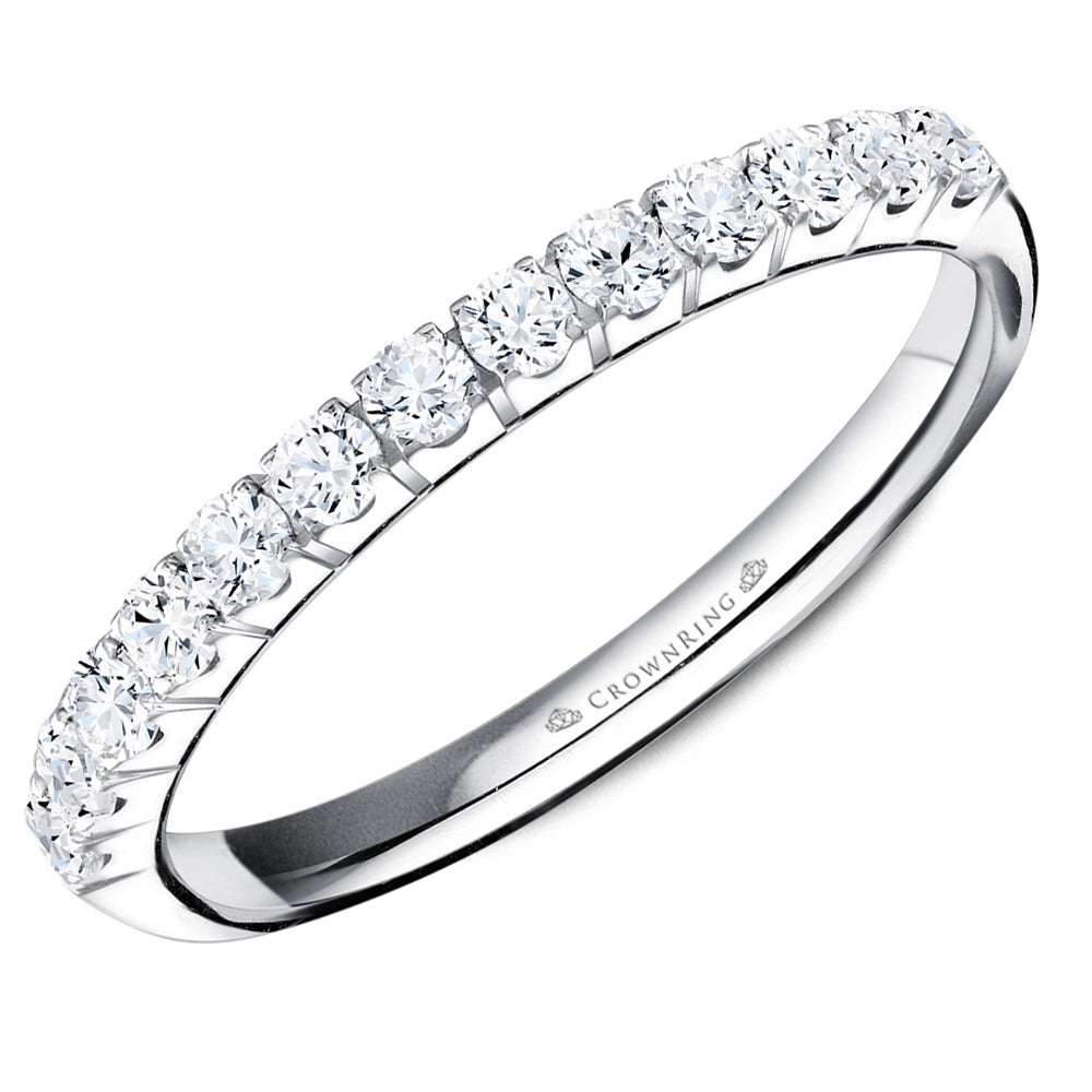 Prong Set Semi-Eternity Anniversary Band with Round Diamonds 1/3ctw