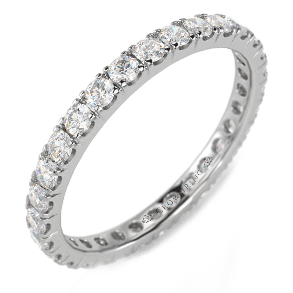 Prong Set Eternity Anniversary Band with Round Diamonds 0.9ctw