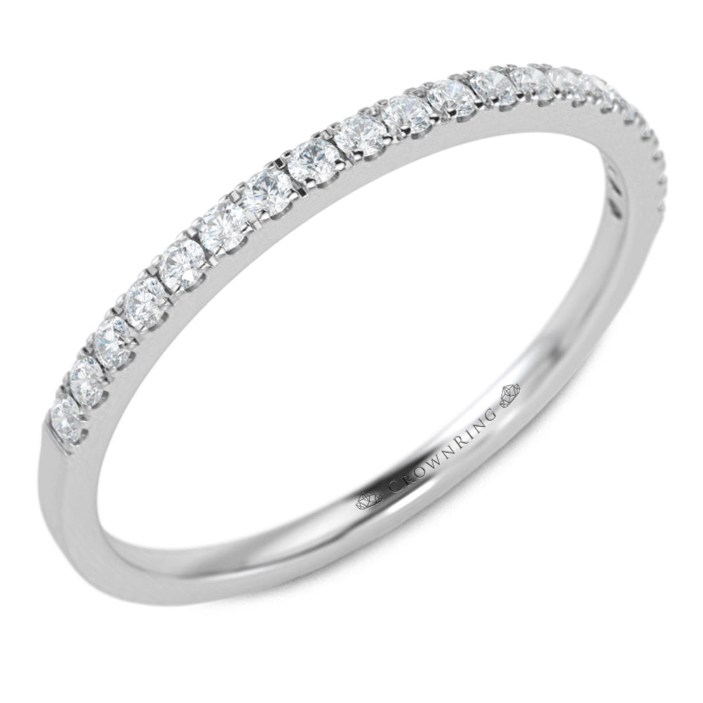 Shared Prong Set Semi-Eternity Anniversary Band with Round Diamonds 0.15ctw