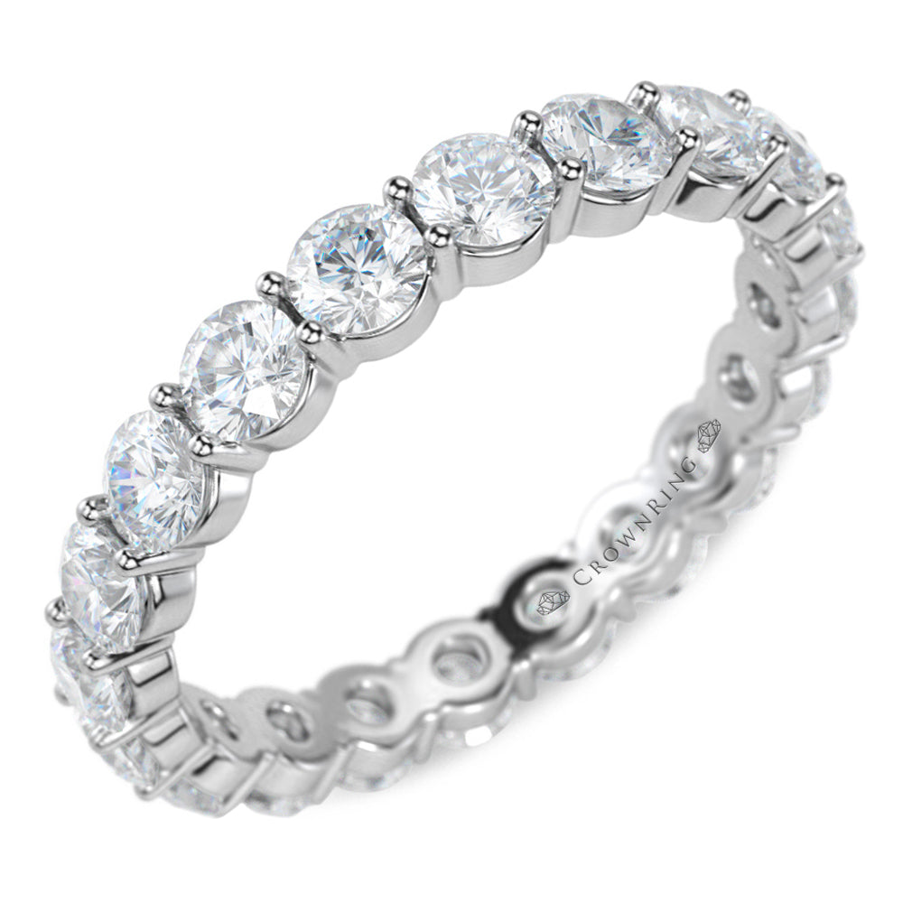 Shared Prong Set Eternity Anniversary Band with Round Diamonds 2ct