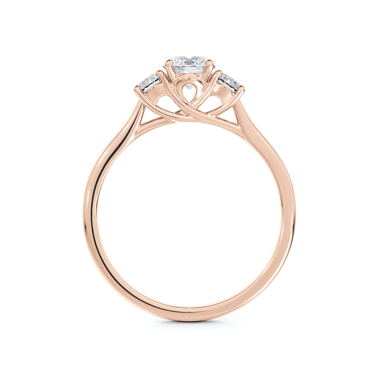 Portfolio by De Beers Forevermark™ Three Stone with Designed Basket