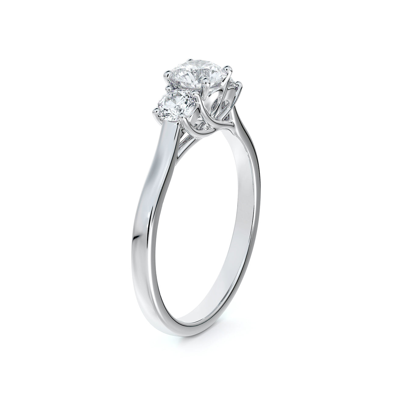 Portfolio by De Beers Forevermark™ Three Stone with Designed Basket