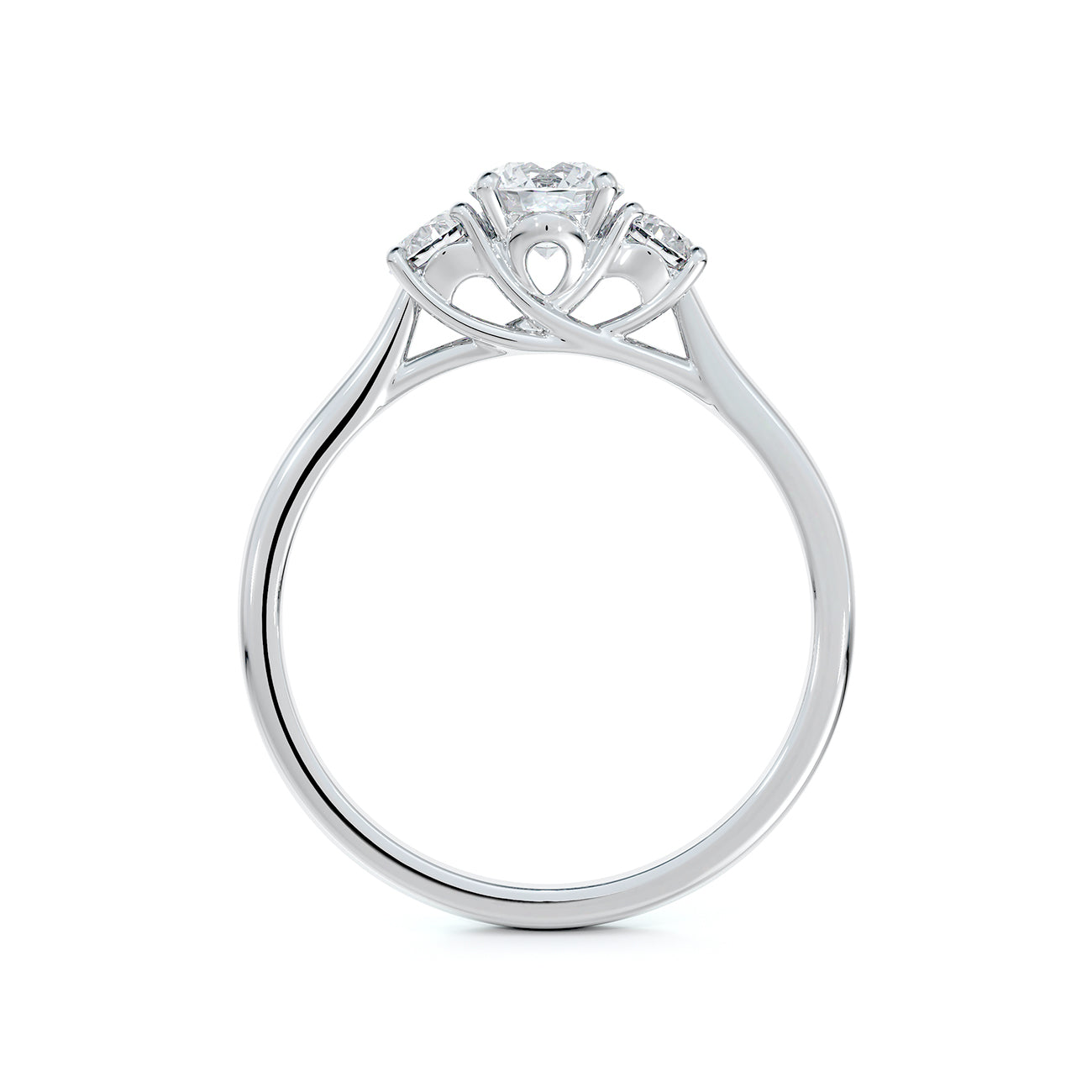 Portfolio by De Beers Forevermark™ Three Stone with Designed Basket