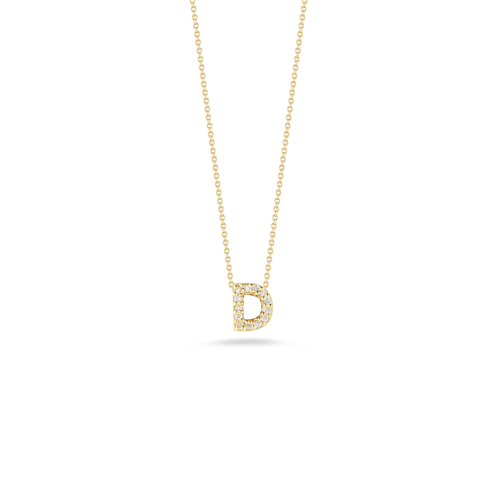 Roberto Coin 18K Diamond Love Letter Necklace "D"