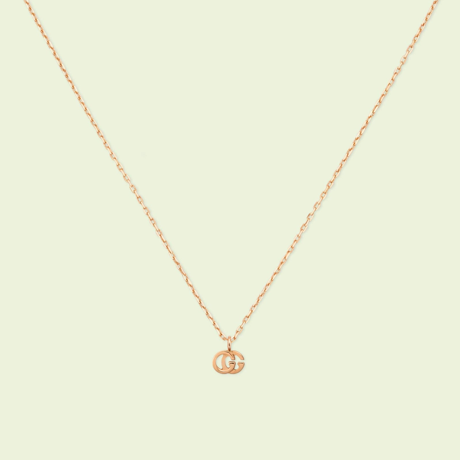 Gucci Running G Necklace in Rose Gold