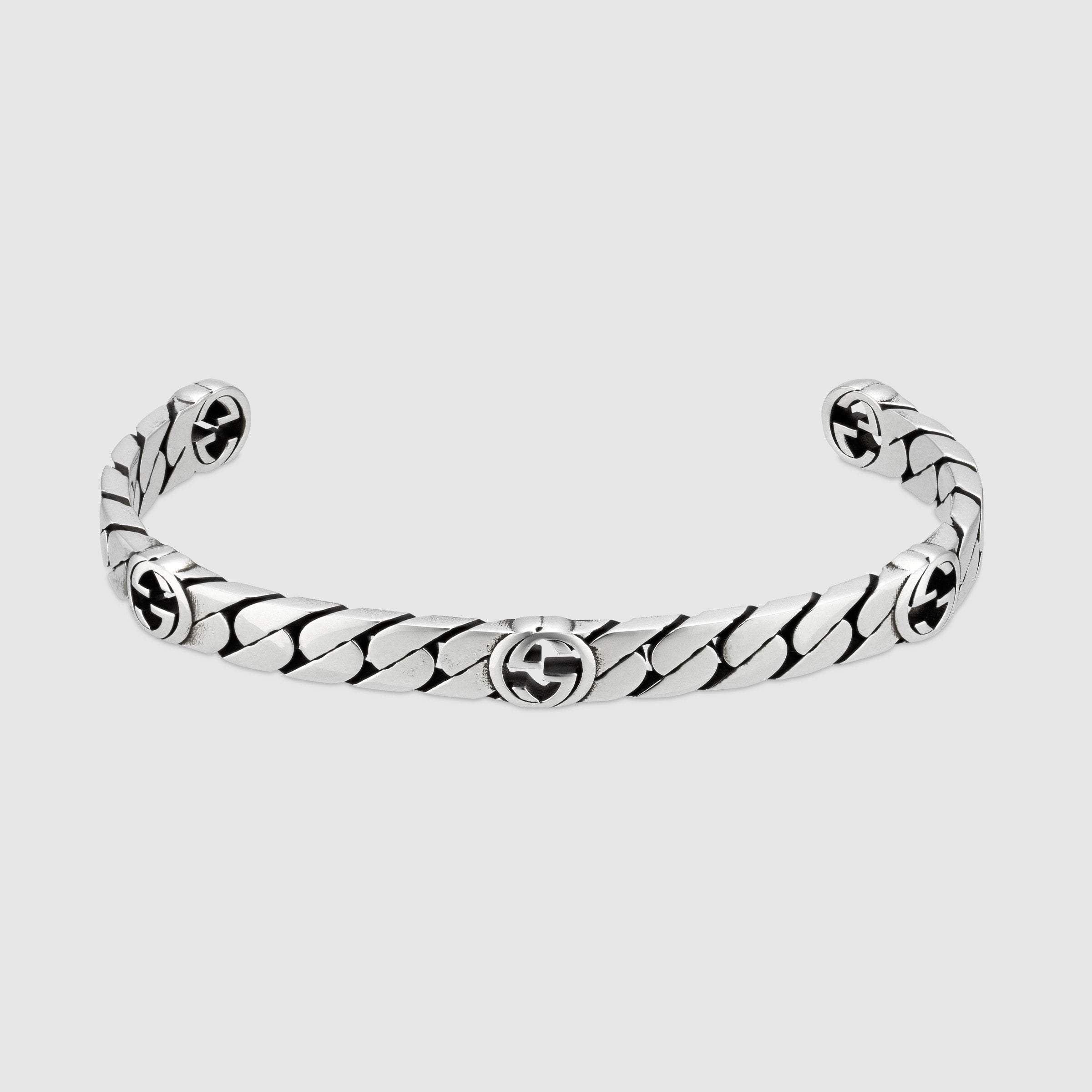 Gucci Silver Interlocking G Bracelet