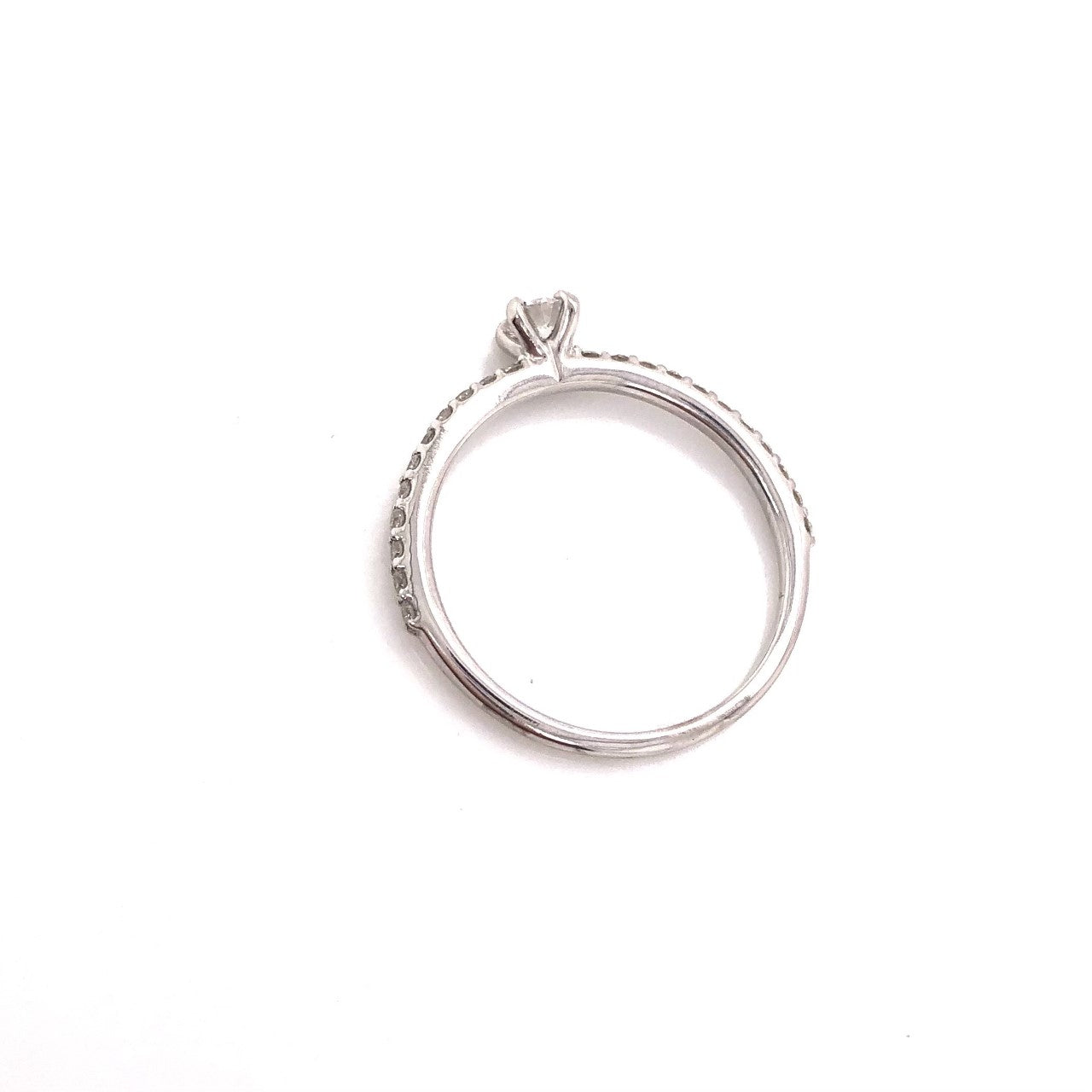 14k White Gold 0.15ct Diamond Engagement Ring