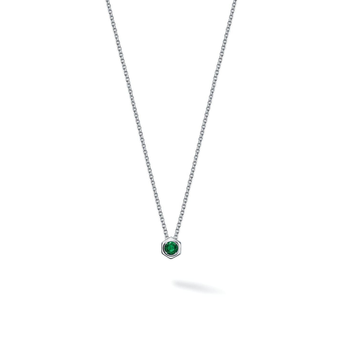 Birks Bee Chic Emerald and Silver Necklace