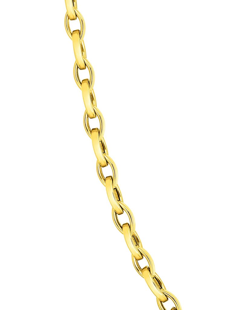 Roberto Coin 18KY Designer Gold Almond Link Bracelet