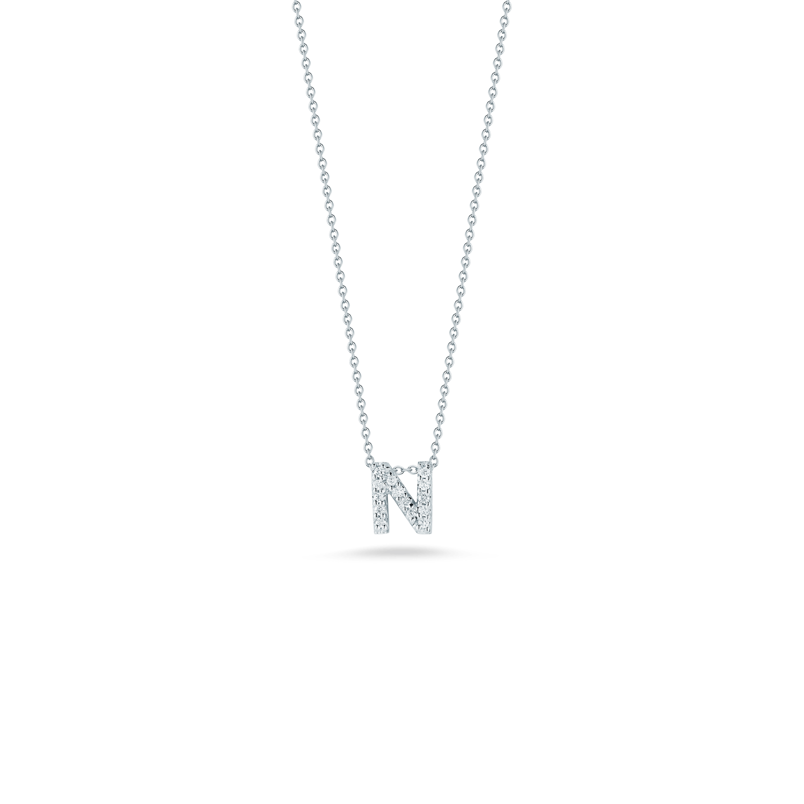 Roberto Coin 18K Diamond Love Letter Necklace "N"