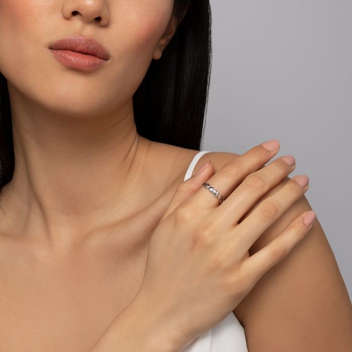 Birks Pebble Silver Stackable Ring