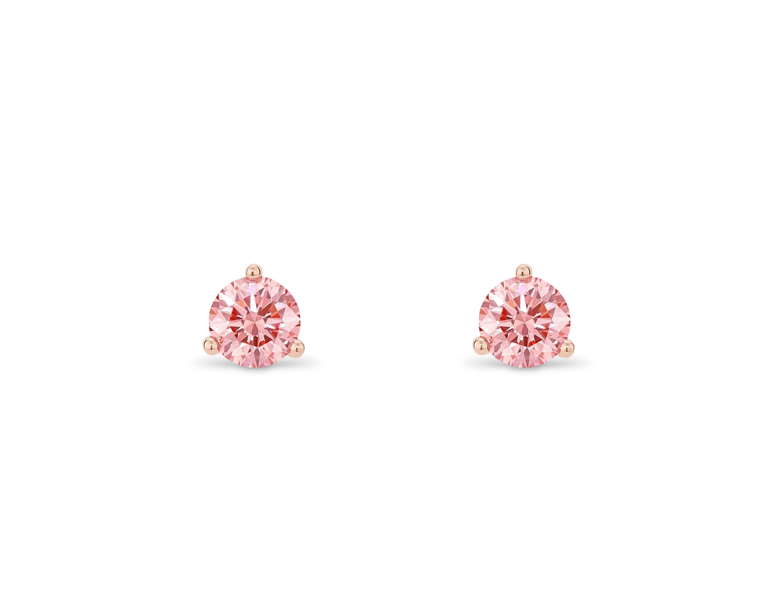 Lightbox Jewelry 10KR Studs 1/2ctw Pink LGD