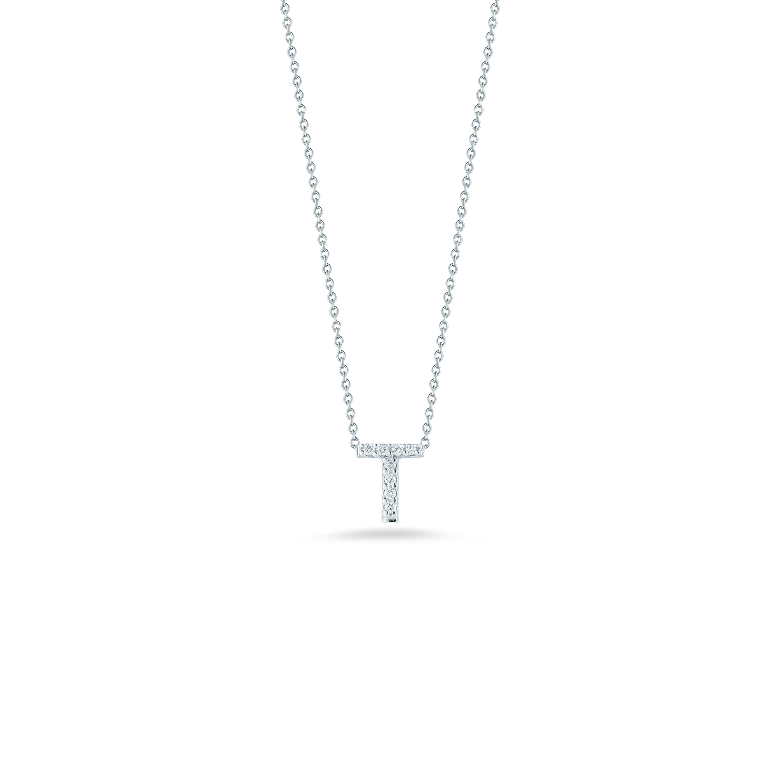 Roberto Coin 18K Diamond Love Letter Necklace "T"