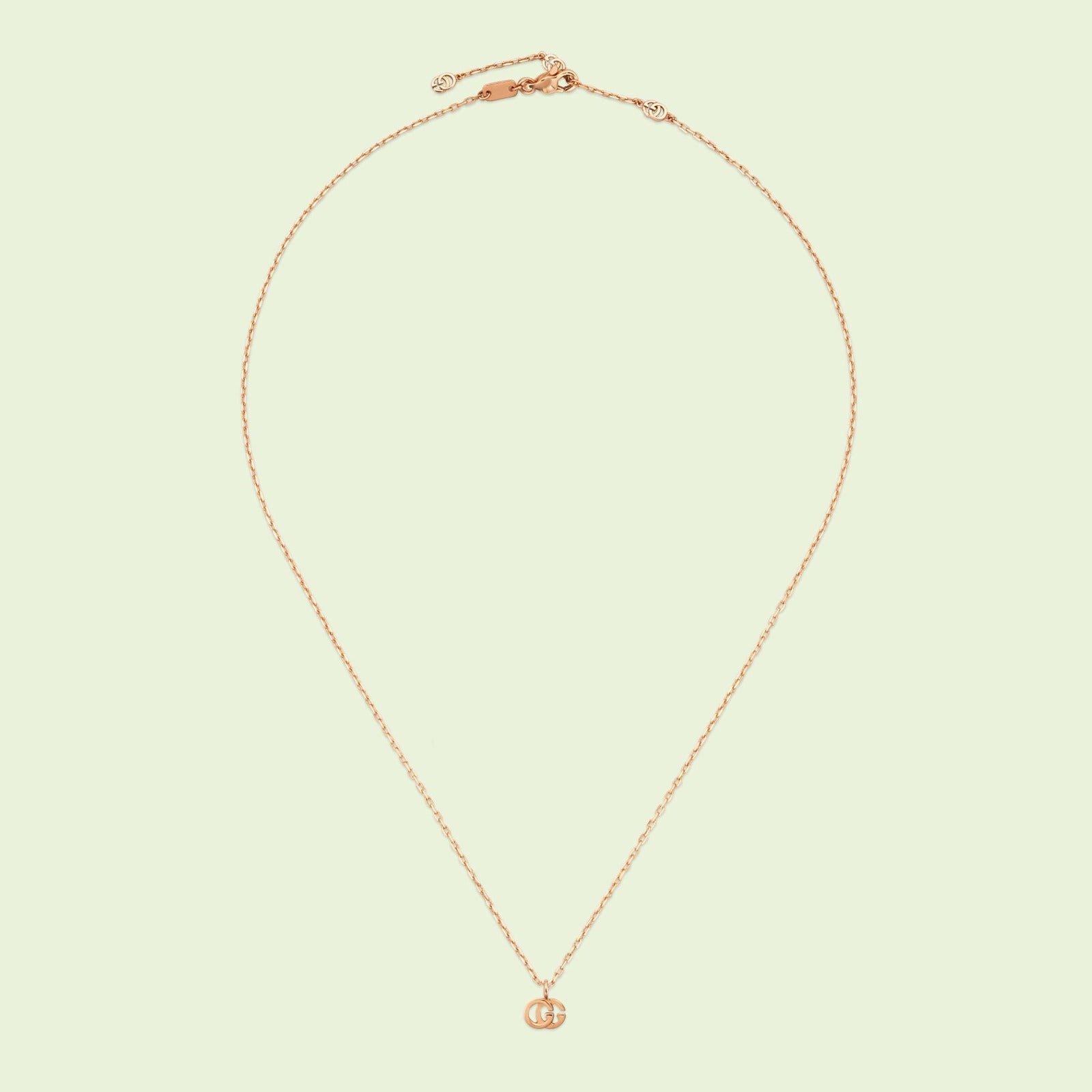 Gucci Running G Necklace in Rose Gold