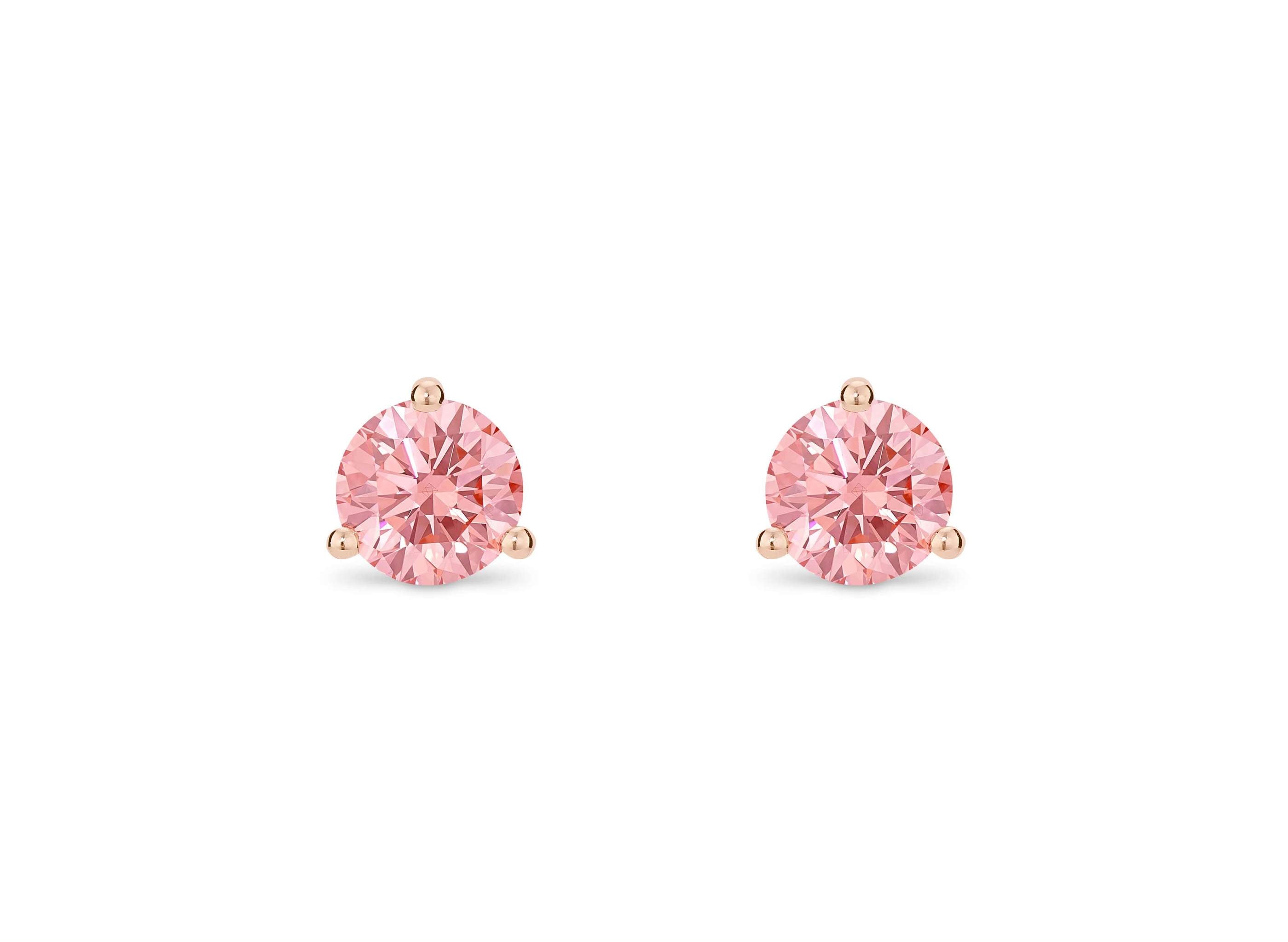 Lightbox Jewelry 10KR Studs 1ctw Pink LGD
