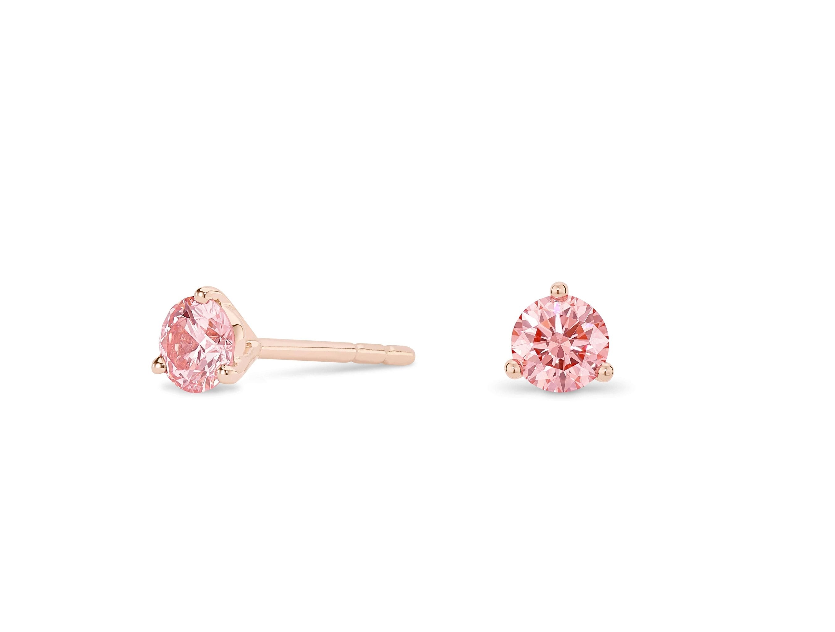 Lightbox Jewelry 10KR Studs 1/2ctw Pink LGD