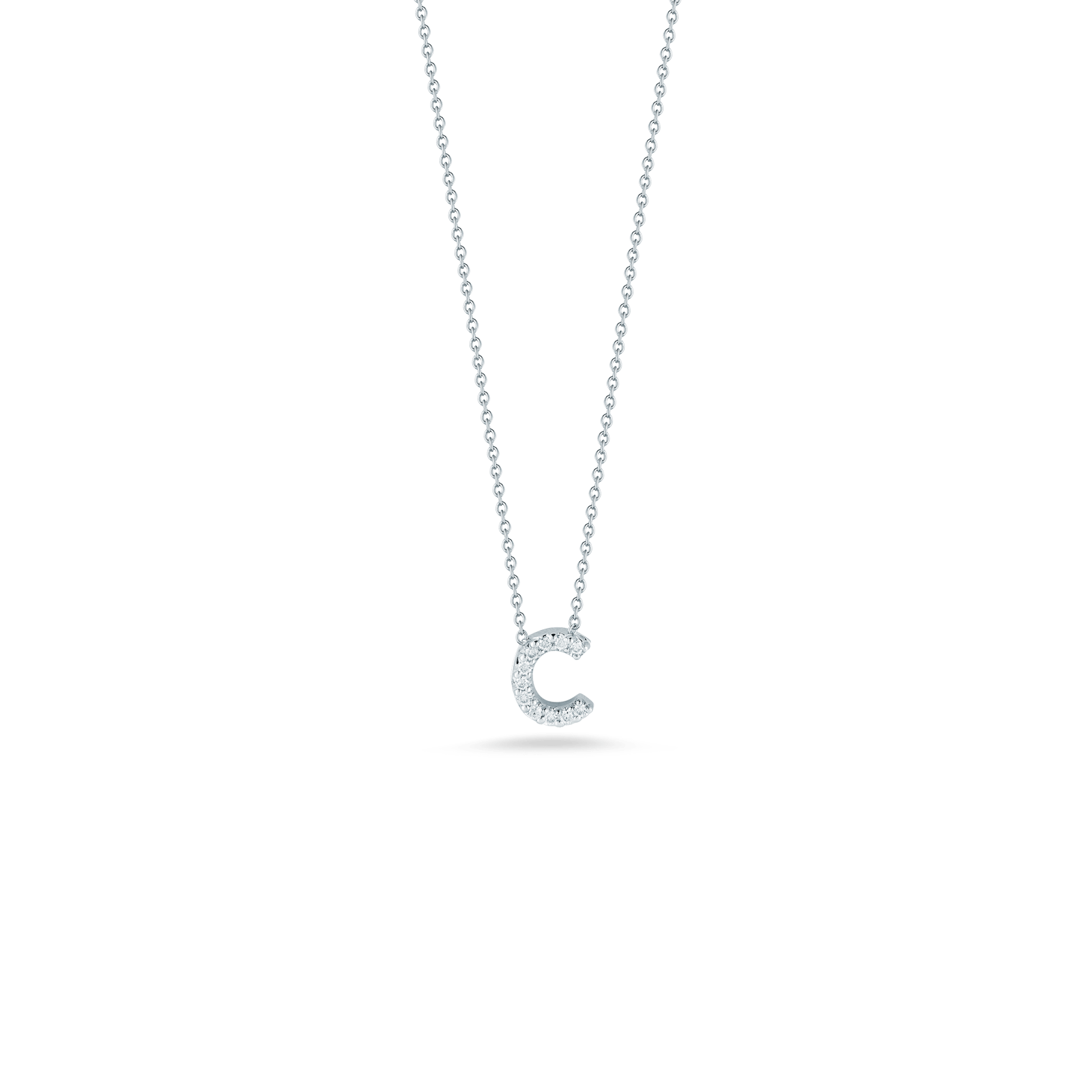 Roberto Coin 18K Diamond Love Letter Necklace "C"