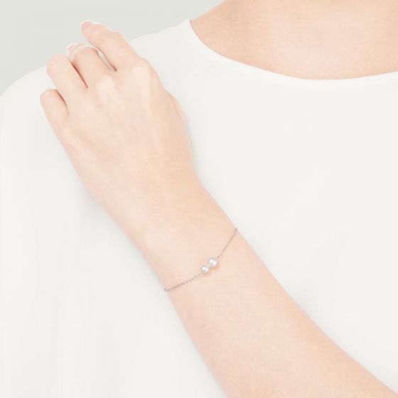 Mikimoto Akoya Cultured Pearl Bracelet in White Gold