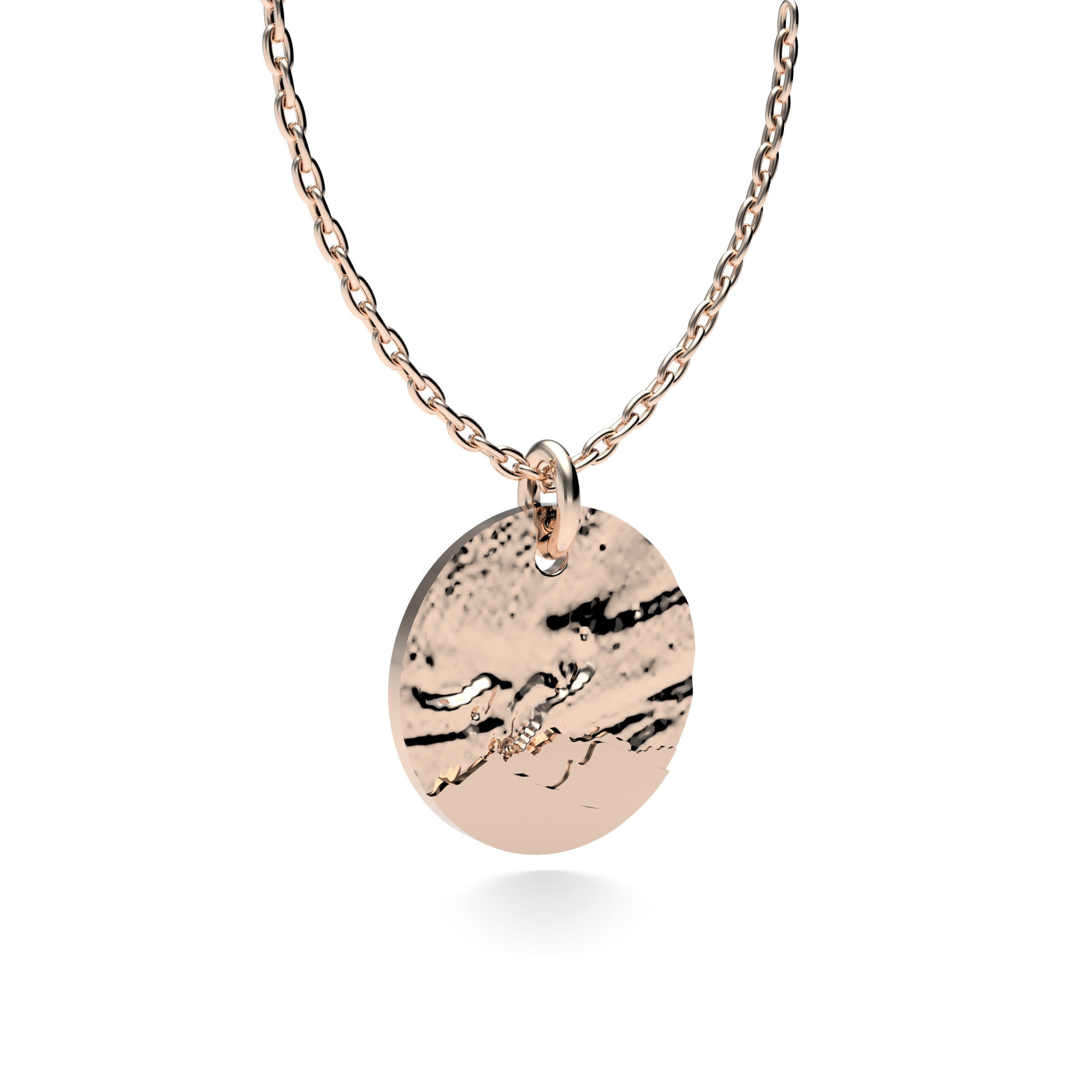 Rose Gold Plated Silver Northern Lights Pendant with 18'' Chain