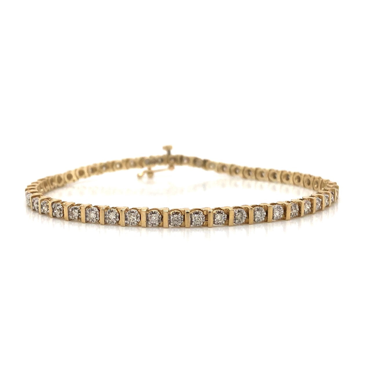 10KY Diamond Tennis Bracelet 1.00ctw