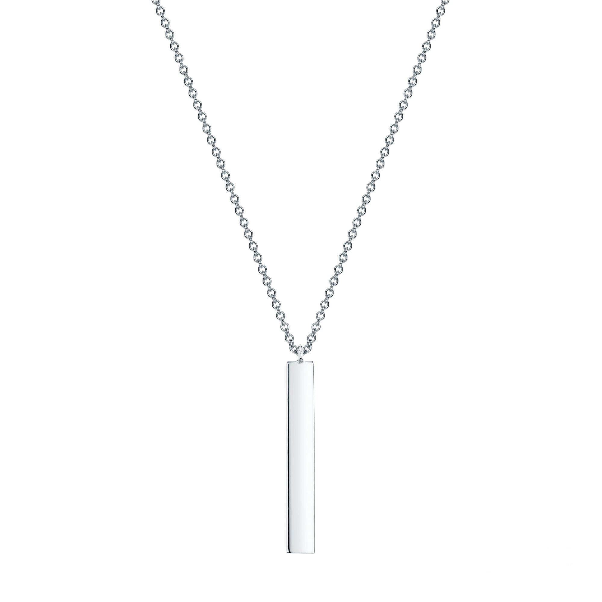 Birks Essentials Silver Vertical Bar Necklace