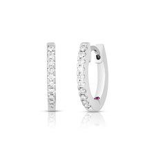 Roberto Coin 18KW Small Diamond Hoop Ear