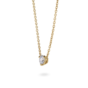 Lightbox Jewelry 14KY Solitaire LGD Necklace 1/2ct White LGD