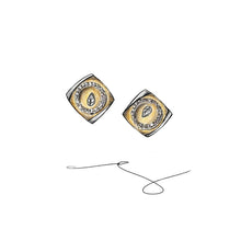 Square Leaf Diamond Earrings