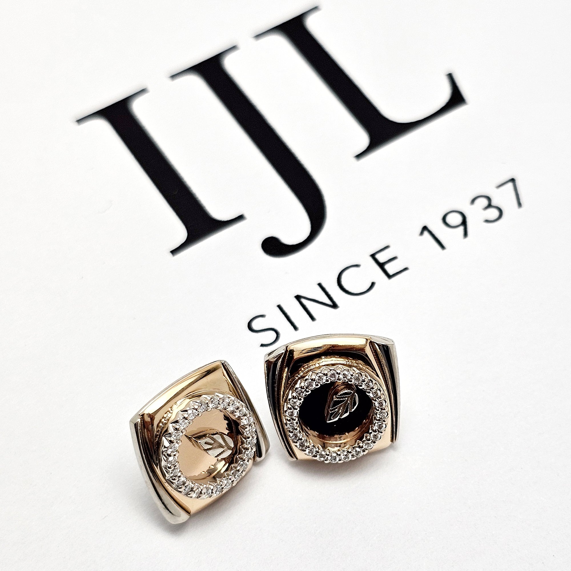 Square Leaf Diamond Earrings