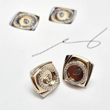 Square Leaf Diamond Earrings