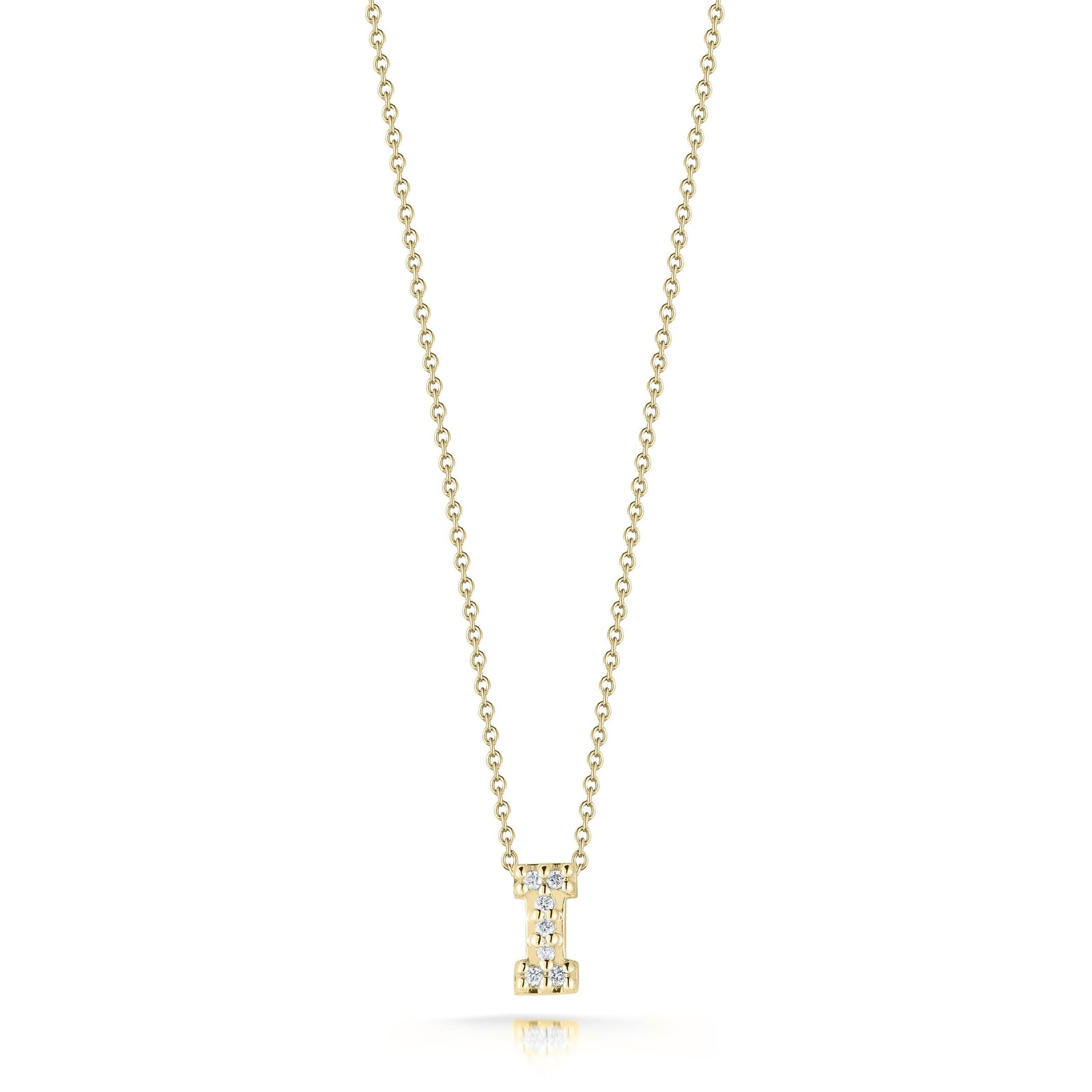 Roberto Coin 18K Diamond Love Letter Necklace "I"