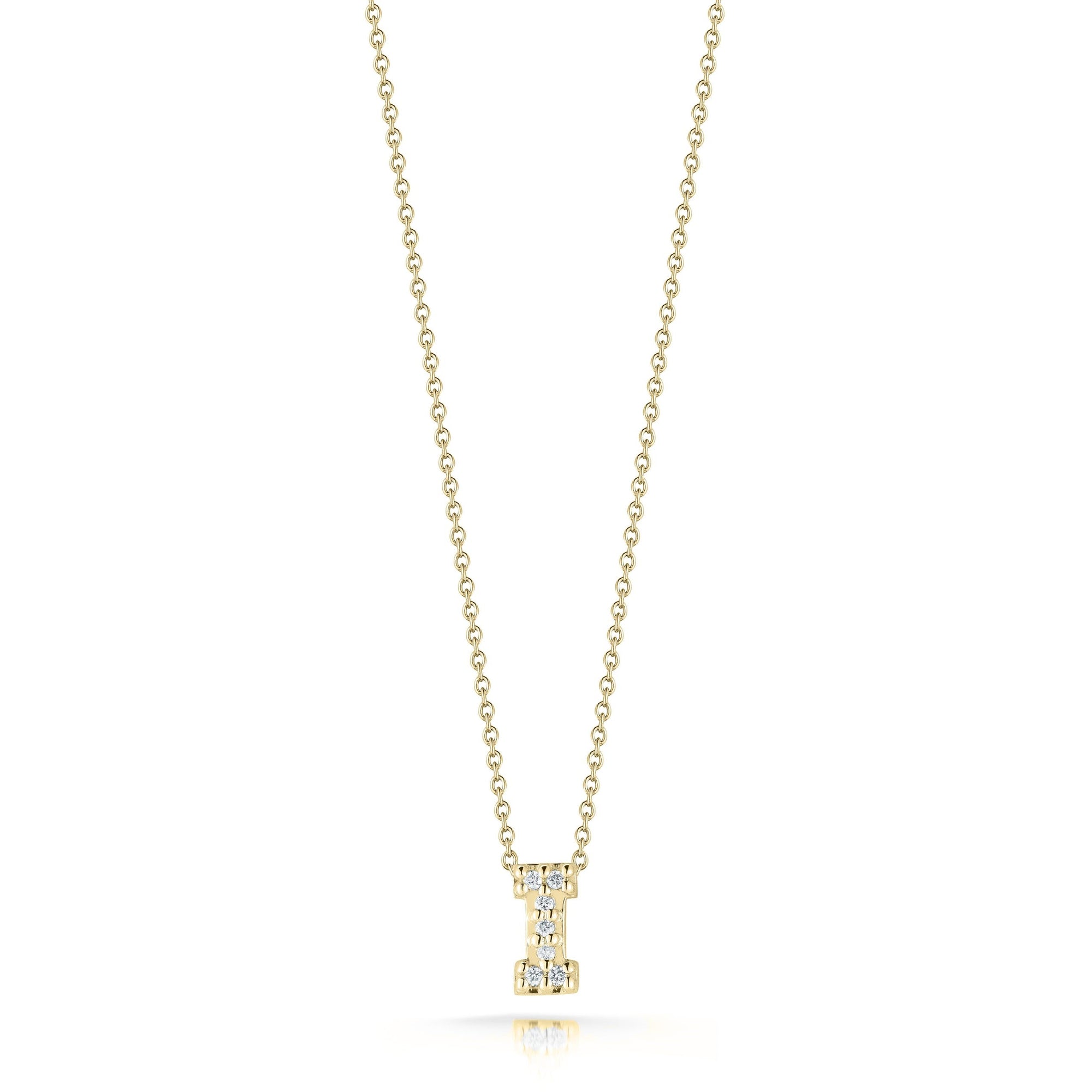 Roberto Coin 18K Diamond Love Letter Necklace "I"