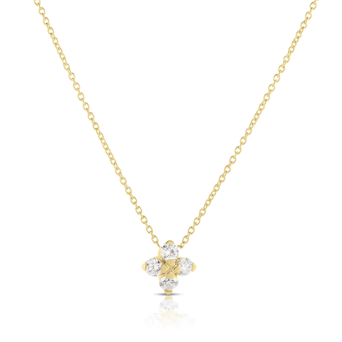 Roberto Coin Love in Verona Diamond Flower Necklace