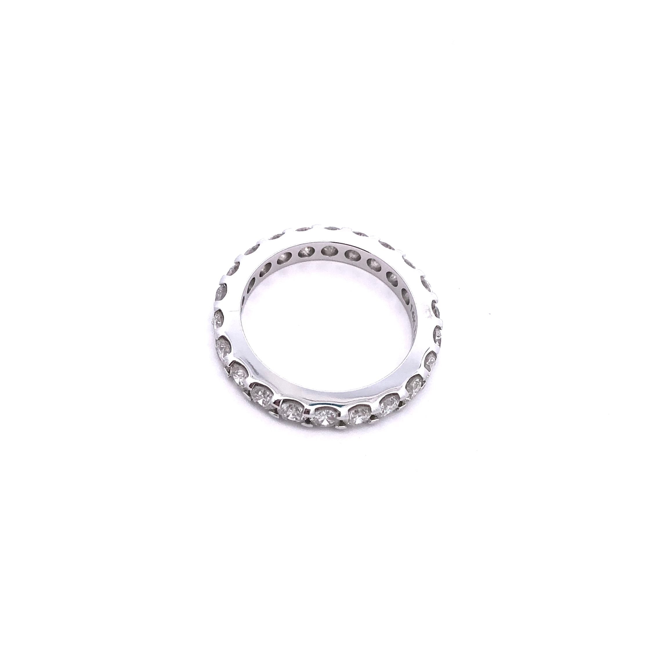 Estate 14KW Diamond Eternity Ring 2.00ctw