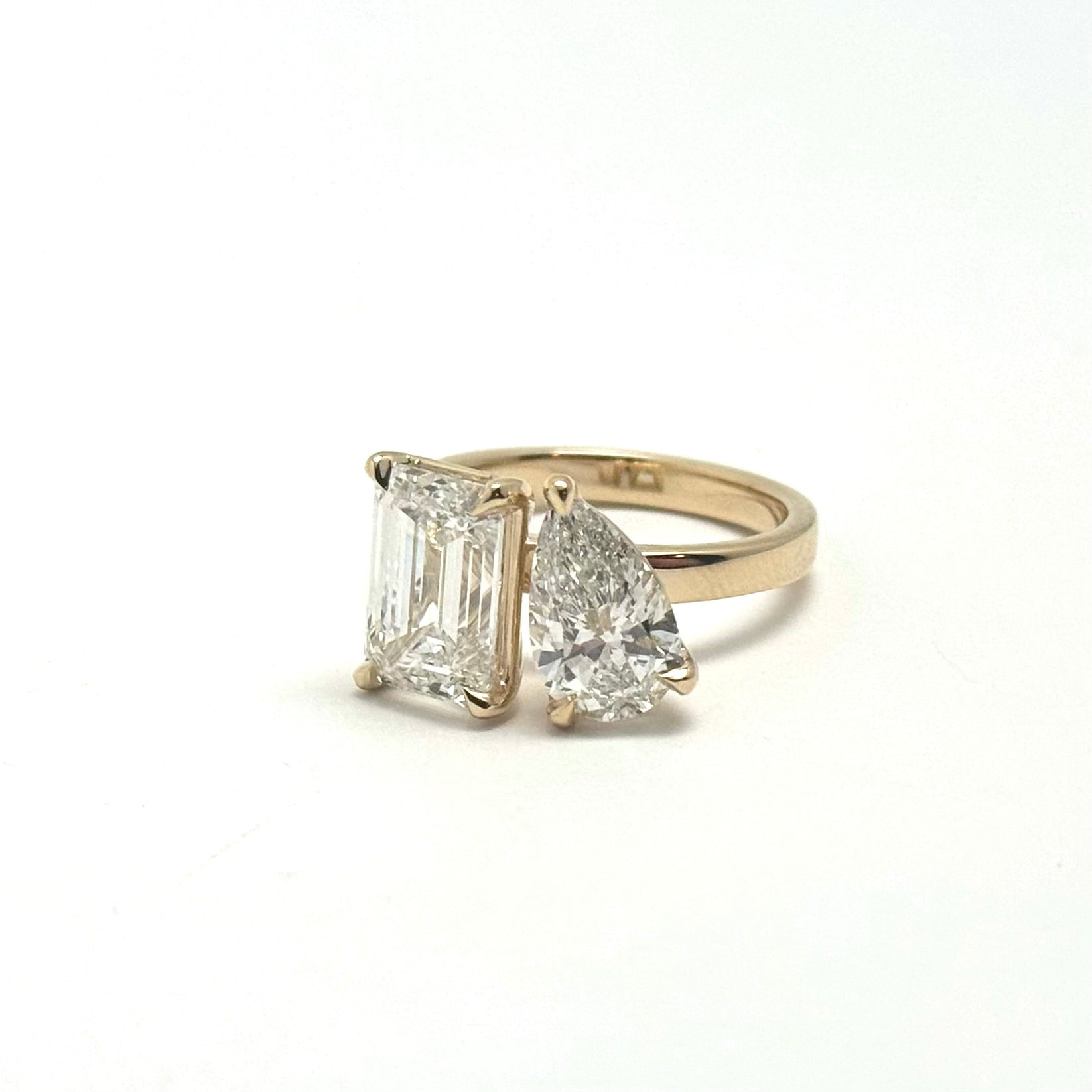 Custom 14K Lab Grown Diamond Abstract Ring
