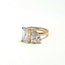 Custom 14K Lab Grown Diamond Abstract Ring