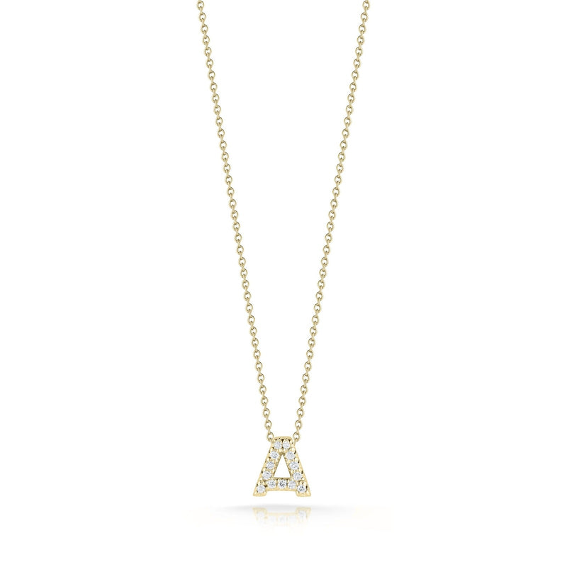 Roberto Coin 18K Diamond Love Letter Necklace "A"