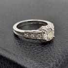 Custom Platinum Vintage Engagement Ring Mount