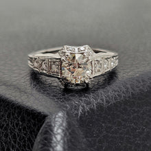 Custom Platinum Vintage Engagement Ring Mount
