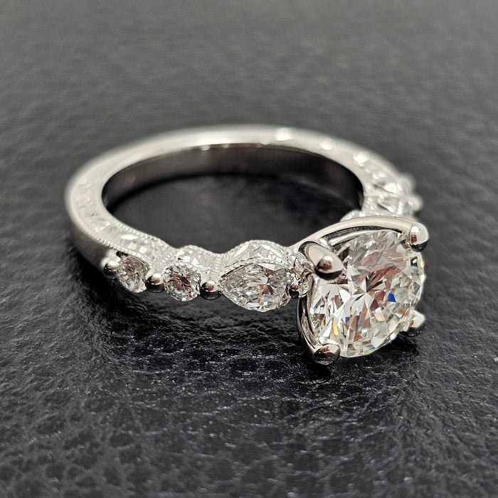 Custom Noam Carver Atelier Platinum 1.49ct Lab Diamond Ring