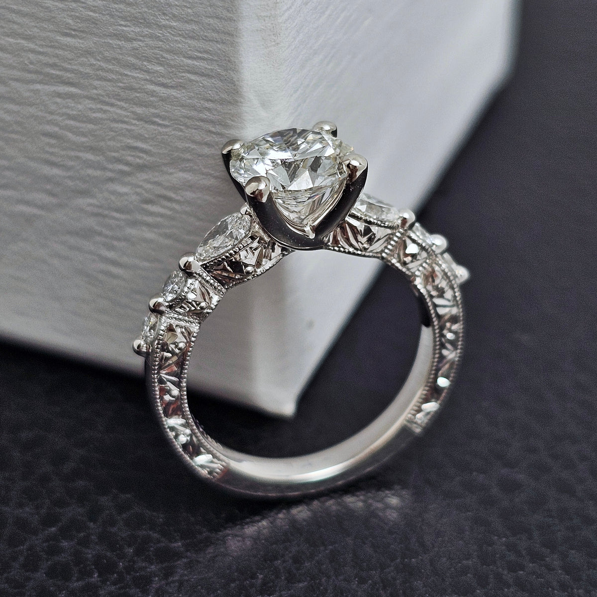 Custom Noam Carver Atelier Platinum 1.49ct Lab Diamond Ring