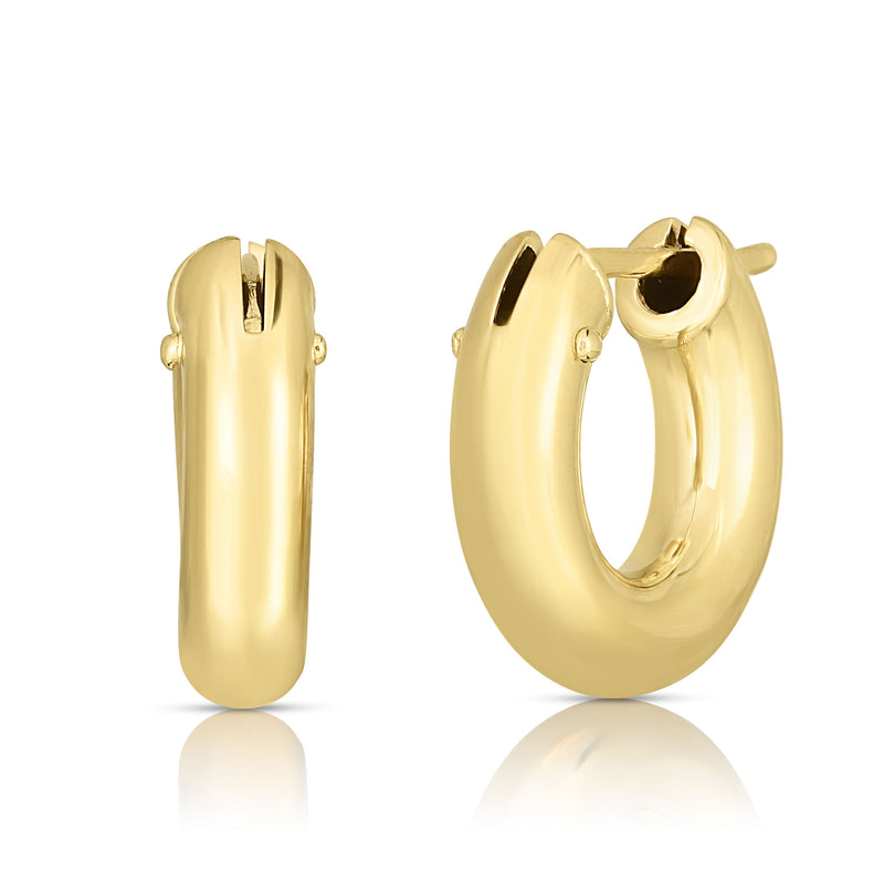Roberto Coin 18KY Heritage Round Hoop Earrings