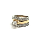 Custom 14K White Gold Notched Wedding Band