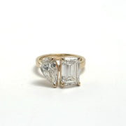 Custom 14K Lab Grown Diamond Abstract Ring