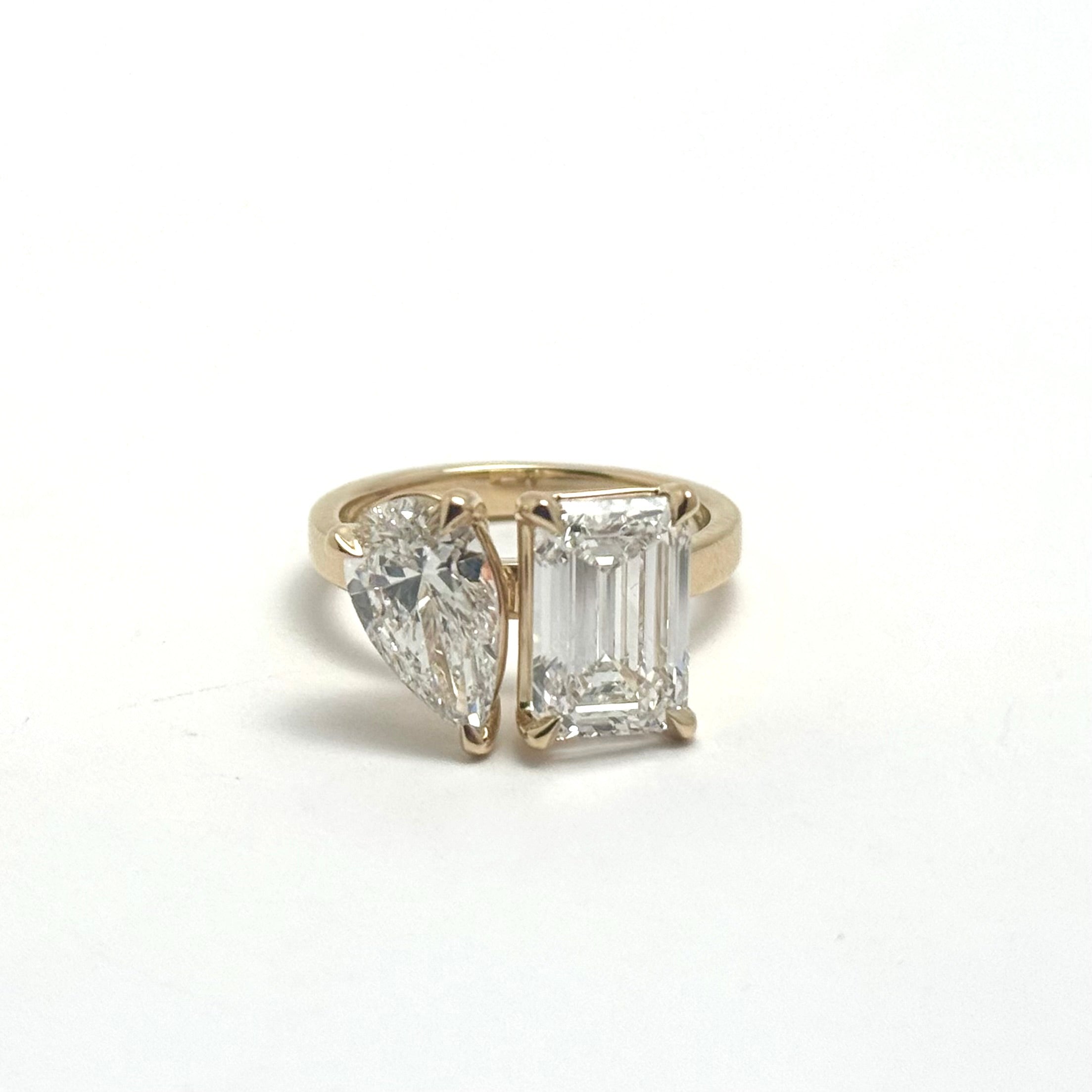 Custom 14K Lab Grown Diamond Abstract Ring