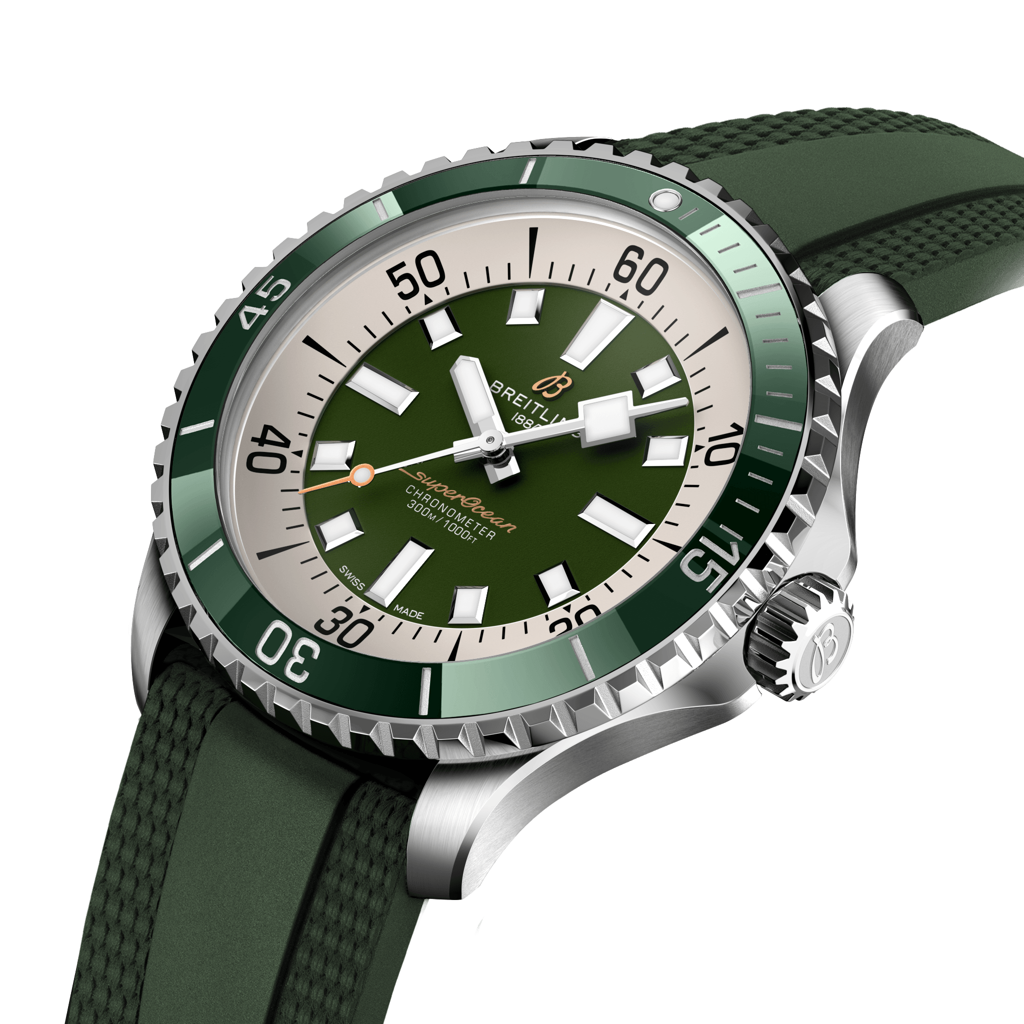 Breitling superocean top green bezel