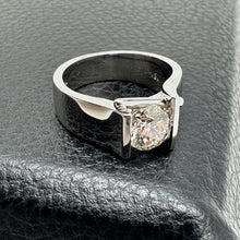 Custom 18K White Gold Wide Abstract Ring Mount