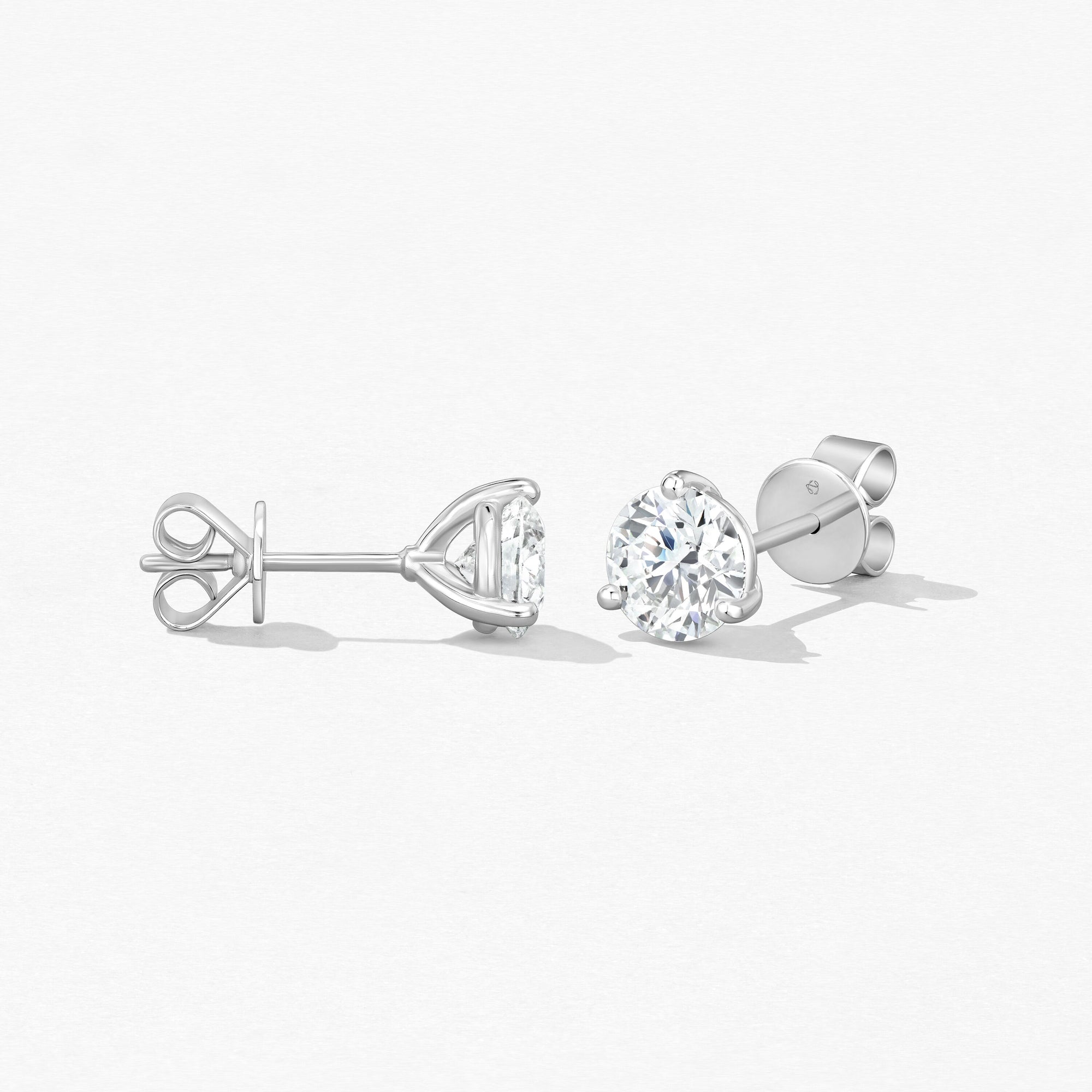 Hearts On Fire Three-Prong Stud Earrings