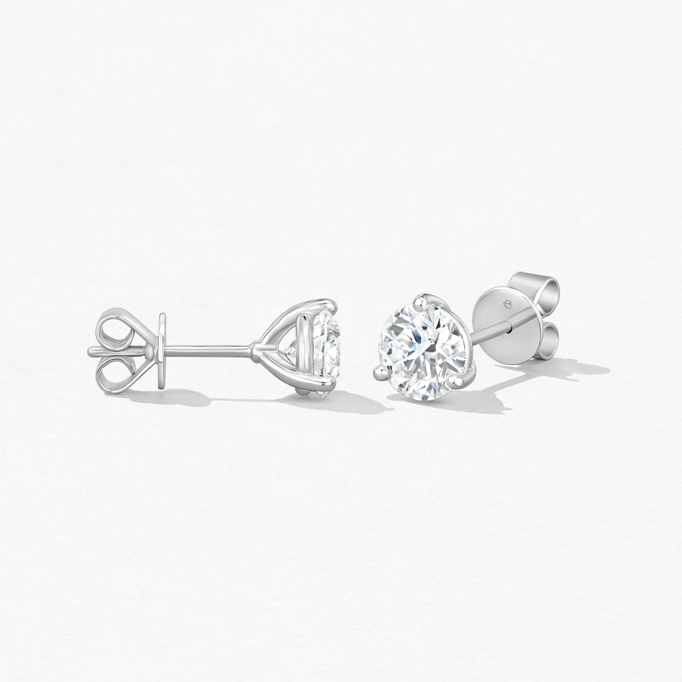 Hearts On Fire Three-Prong Stud Earrings