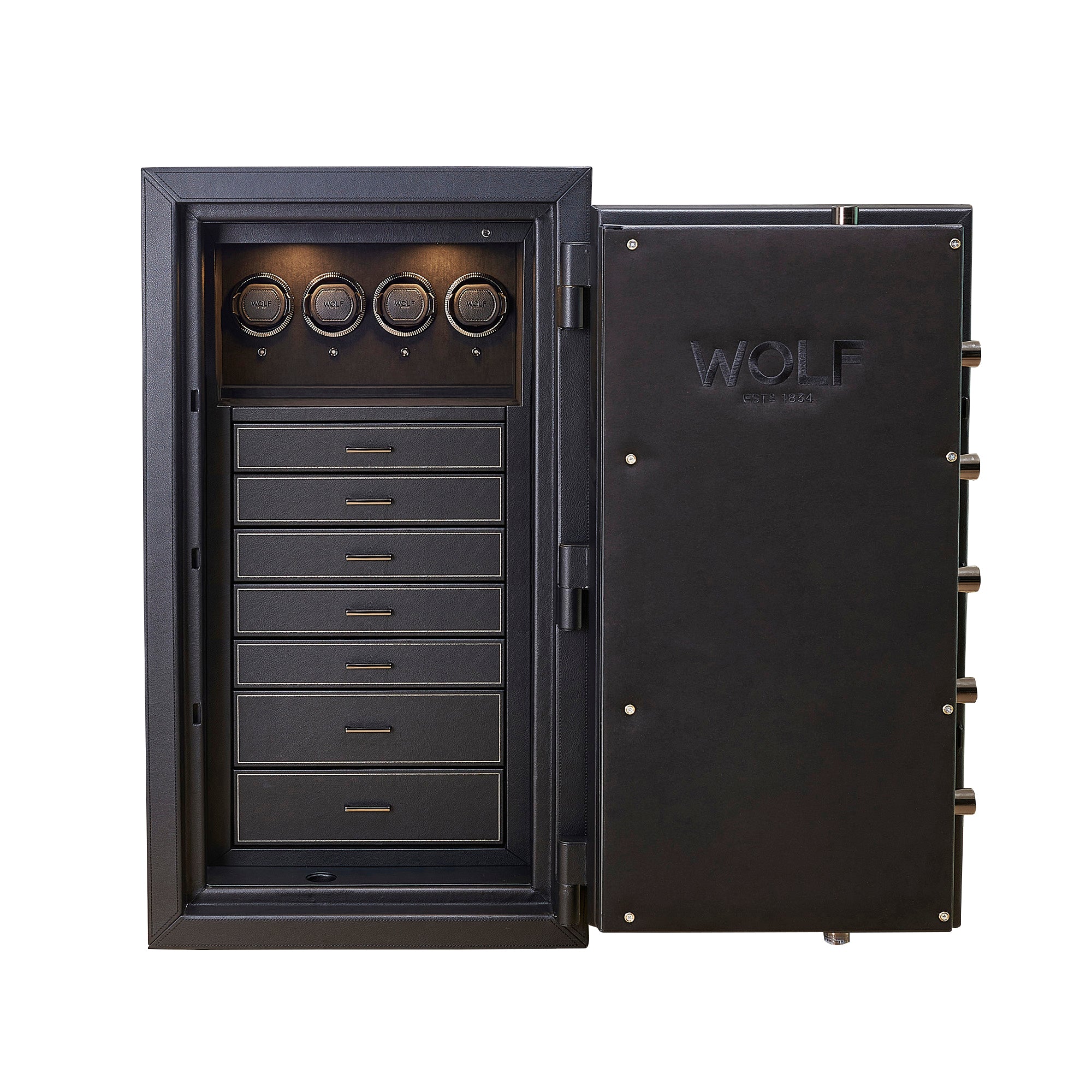 Athos 4 Piece Watch Winder & Jewellery Safe